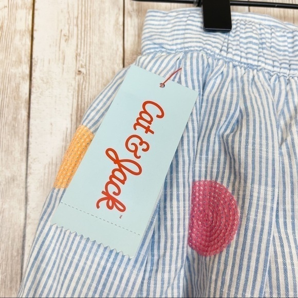 Cat & Jack Striped Multicolor Sequin Dotted Skirt Size Medium Girls - Picture 9 of 10